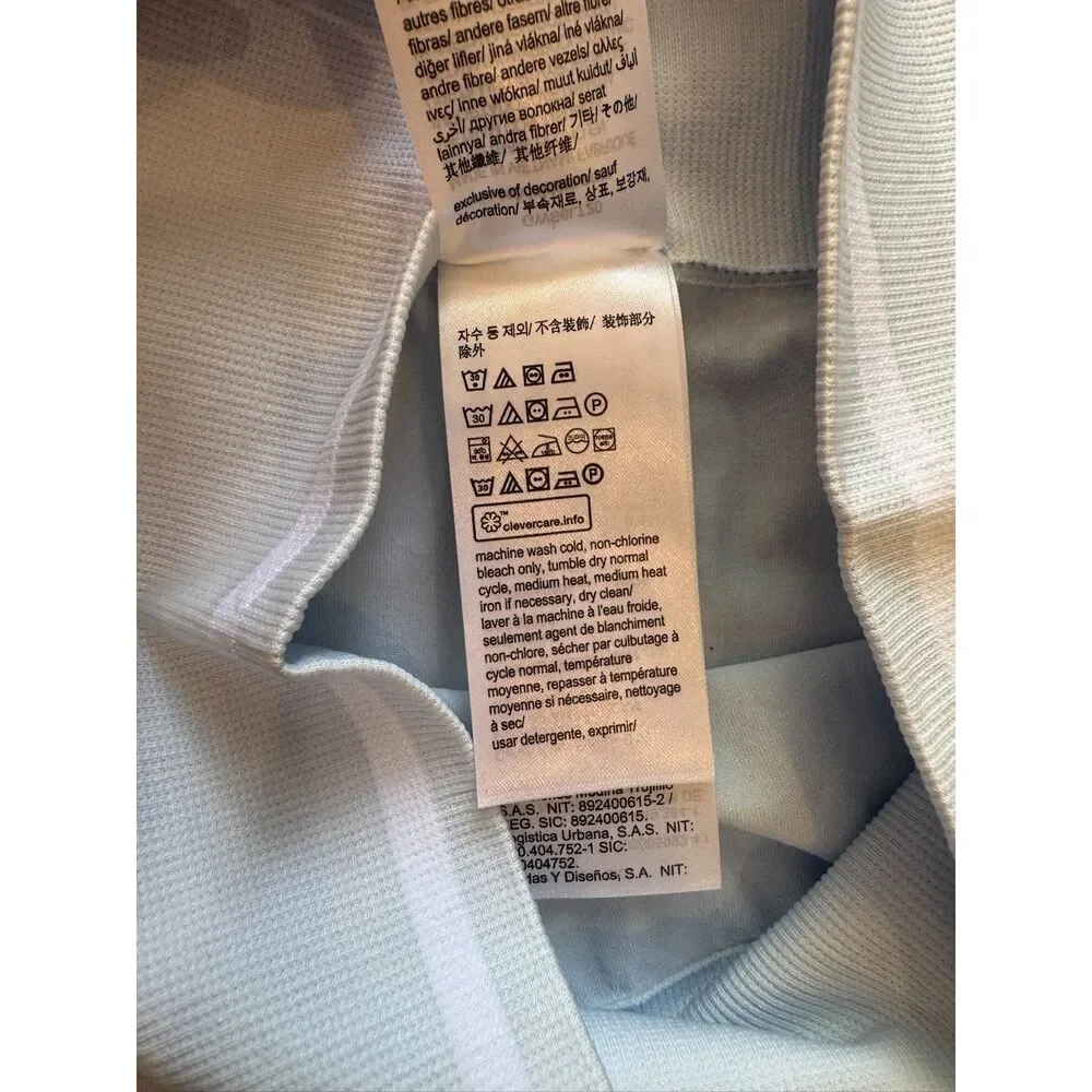 Calvin Klein Performance Light Blue Ribbed Bike Shorts Seamless NEW